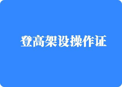 操逼最爽视频网站登高架设操作证